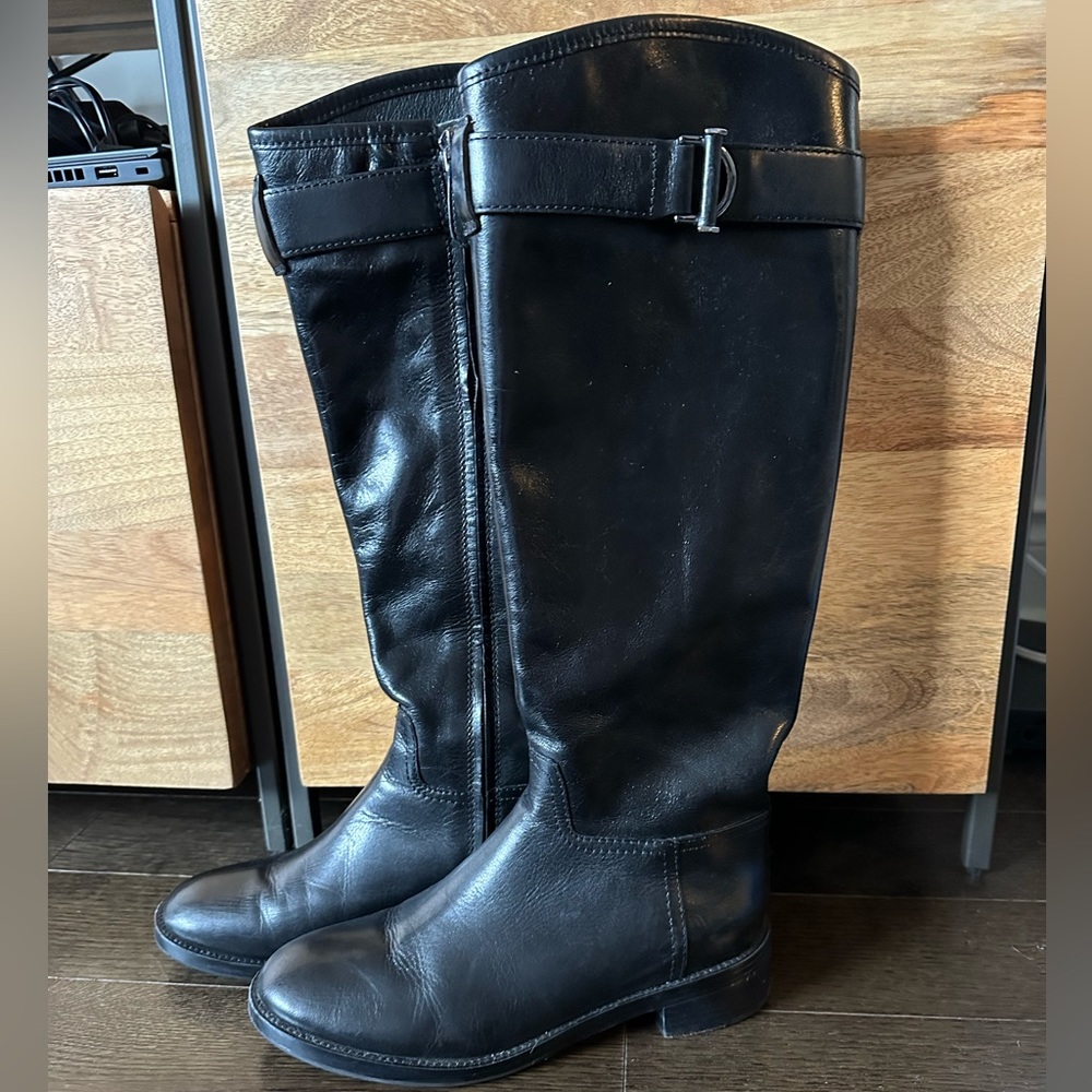 Black Tory Burch Riding Boots